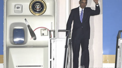 오바마 미국 대통령 한국 도착