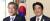 문재인 대통령과 아베 신조(安倍晋三) 일본 총리. [중앙포토]