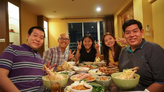 일일 잼쏭식당을 개업한 날 열린 &#39;한국-태국 음식 교류의 밤&#39;.