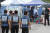 민주노총 소속 금속노조원들이 10일 경북 성주군 소성리 마을회관 앞을 지나고 있다. 이날 주민과 시민단체는 사드 반대 기자회견을 했다. [프리랜서 공정식]