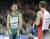 Turkey&#39;s Ramil Guliyev, right, celebrates after winning the gold medal in the Men&#39;s 200m final after of South Africa&#39;s Wayde van Niekerk, left, who took silver during the World Athletics Championships in London Thursday, Aug. 10, 2017. (AP Photo/David J. Phillip)