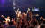 부산 광안리해수욕장 야외무대에서 제14회 광대연극제 개막기념 공연이 열리고 있다. [연합뉴스]