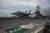 칼빈슨함 갑판에서 F/A-18 전투기가 출격을 위해 대기하고 있다. [사진 미 해군]