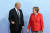 트럼프 미국 대통령과 앙겔라 메르켈 독일 총리.[청와대사진기자단=POOL]