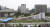 19일 서울 광화문광장에 설치된 길이 300m, 높이 22m 워터슬라이드 전경. 임현동 기자