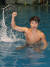 우하람 선수가 29일 부산 사직수영장 다이빙 풀에서 파이팅 하고 있다. 