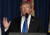 도널드 트럼프 미국 대통령이 21일 저녁(현지시간) 버지니아주 알린턴 포트 마이어 군기지에서 아프가니스탄 신전략을 공개하는 대국민 연설을 했다. [AP=연합뉴스]