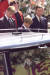 다이애나 장례식이 열린 1997 년 9월 6일 웨스트 민스터 사원에서 찰스 왕세자와 아들 윌리엄ㆍ해리 왕자가 슬픈 표정을 지으며 서 있다.[AFP=연합뉴스]