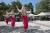 터키 전통의상을 입은 남녀 터키무용단이 춤을 추고 있다. 오종택 기자