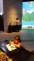 독립기념관 평화누리관에서 한 어린이가 스크린화면에 보여질 그림을 그리고 있다. 신진호