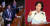 추미애 민주당 대표에게 항의하는 하태경 바른정당 의원(왼쪽)과 추미대 대표. 조문규 기자
