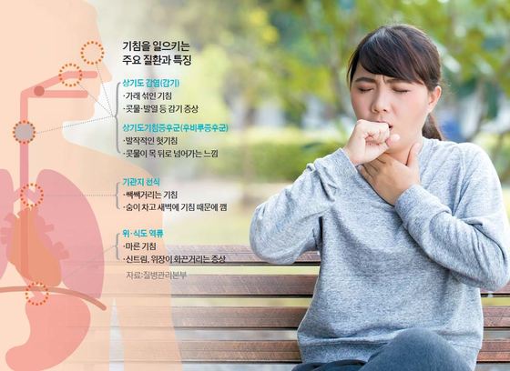 [건강한 가족] 목 간질간질 헛기침 후비루, 숨 쌕쌕 마른기침 천식 ‘경고음’ | 중앙일보