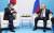 문재인 대통령과 블라디미르 푸틴 러시아 대통령이 7월 7일(현지시간) 독일 함부르크 G20 정상회의장 메세홀 양자회담장에서 한-러시아 정상회담을 갖고 있다. 청와대 사진기자단