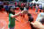 지난해 충남 서천군 홍원항에서 열린 전어·꽃게 축제에서 한 참가자가 맨손으로 전어를 잡고 있다.[사진 각 자치단체]