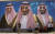 지난 4월 사우디아라비아의 거리에서 촬영된 대형 입간판. 당시 왕세자였던 빈나예프 왕자(왼쪽), 살만 국왕(가운데), 새로 왕세자에 책봉된 빈살만의 초상이 그려져 있다. 이들은 모두 수다이리 왕비의 핏줄이다.[AP=연합뉴스]