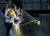 제니퍼 타 오르 미나가 11일(현지시간) 뉴욕 그라운드 제로에서 16년전 테러에 의해 희생된 형제를 추모하고 있다.[AP=연합뉴스]