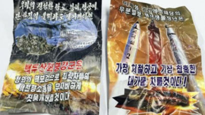 인천 도심서 북한 탄도미사일 선전 대남전단 발견