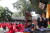 28일 가을 석전 및 공자 탄강 2568주년 기념식이 열린 서울 성균관 대성전 뜰. 헌관들이 대성전에서 걸어나오고 있다.