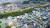 지난 26일 드론으로 촬영한 전북 전주시 서학동예술마을(오른쪽) 모습. 전주천을 사이에 두고 전주 한옥마을이 보인다. 프리랜서 장정필