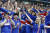 지난해 6월 유럽축구선수권대회 8강전에서 응원을 펼치는 아이슬란드 팬들. [AP=연합뉴스]