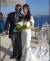아시아 최대 저가항공인 에어아시아 그룹의 토니 페르난데스(53) 회장이 지난 14일 프랑스 코트다뤼르에서 한국 출신 여성 &#39;클로에&#39;와 비공개 결혼식을 올리는 모습. [사진 트위터]