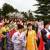 김일성 생일에 한복을 입은 북한 여성들. [사진 youngpioneer 인스타그램]