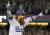 Los Angeles Dodgers&#39; Justin Turner celebrates after a three-run walk off home run against the Chicago Cubs during the ninth inning of Game 2 of baseball&#39;s National League Championship Series in Los Angeles, Sunday, Oct. 15, 2017. (AP Photo/Mark J. Terrill) <저작권자(c) 연합뉴스, 무단 전재-재배포 금지>