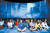 제2회 대장경세계문화축전에 참여한 학생들이 대장경빛소리관에서 팔만대장경 5차원 애니메이션을 관람하고 있다. [사진 합천군]