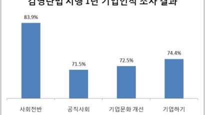 김영란법 1년…일반기업 74% "기업하기 좋아졌다"