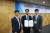 왼쪽부터 아리아케어를 창업한 김주현·인태근 팀 장과 김준영 대표. [사진 아리아케어]