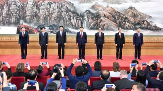 [사진] 시진핑 집권 2기, 새 상무위원 5명 선출