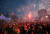 지난 3월 11일 광화문광장에서 열린 탄핵 환영 촛불집회에서 참가자들이 폭죽을 쏘아 올리는 모습. [연합뉴스]