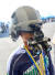 [소년중앙] 야간투시경 헬멧을 쓴 한길 학생. 헬멧 앞에 망원경처럼 생긴 렌즈의초점을 맞추면 된다.