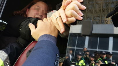 경찰, 국회서 “트럼프 방한 반대” 외친 시위대 체포