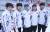 컬링 남자대표팀 선수들이 지난8월 22일 경북 의성컬링센터에서 훈련을 마친 뒤 포즈를 취하고 있다. 왼쪽부터 김창민, 성세현, 김민찬, 오은수, 이기복. [의성=최승식 기자]