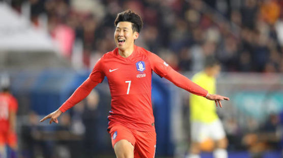 투혼 되찾은 한국, 콜롬비아에 1-0 리드하며 전반 종료