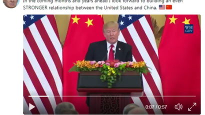 트럼프, 시진핑에 “그 어느때보다 강한 미·중관계 구축 바라”