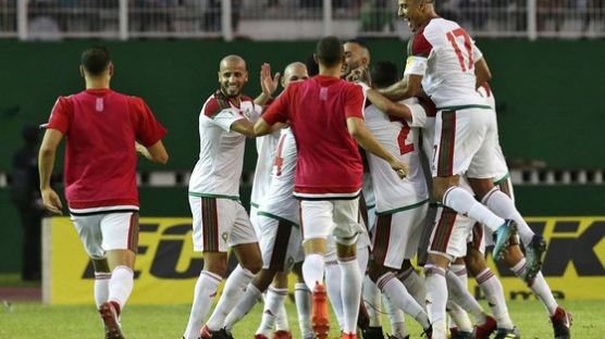 한국 완파했던 모로코, 20년 만에 월드컵 본선 합류...튀니지도 러시아행 확정