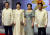 12일 오후 필리핀 마닐라 몰오브아시아 SMX 컨벤션 센터에서 열린 &#39;아세안(ASEAN 동남아시아국가연합) 50주년 기념 갈라만찬&#39; 에 참석한 문재인 대통령과 김정숙 여사가 두테르테 필리핀 대통령 내외와 기념촬영을 하고 있다. 청와대사진기자단
