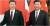 4개월 전 아베 신조 일본 총리를 만났을 당시 시진핑 중국 국가주석의 모습(왼쪽)과 11일 중일 정상회담에서 시 주석.