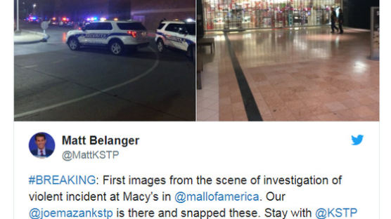 미국 최대 쇼핑몰 ‘몰 오브 아메리카’서 강도가 고객 2명 찔러