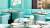 티파니 &#39;블루 박스 카페&#39; 실내 인테리어. 벽지를 비롯해 의자, 테이블 식기 등을 티파니 블루 컬러로 꾸몄다. [사진 중앙포토]