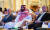 리야드에서 열린 대규모 국제투자회의 &#39;미래 투자 이니셔티브&#39;에서 나란히 앉아 있는 크리스틴 라가르드 국제통화기금(IMF)총재와 빈살만 왕세자, 손정의 일본 소프트뱅크 회장. [AP=연합뉴스]
