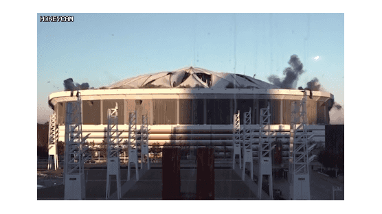 [영상] '마치 녹아내리듯' 사라진 美 애틀랜타올림픽 돔 경기장