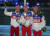 2014년 소치 겨울올림픽에서 크로스컨트리 금,은,동메달을 휩쓴 러시아 선수들. 왼쪽부터 막심 빌레그자닌, 알렉산더 레그코프, 일리아 체르노소프. [AP=연합뉴스] 