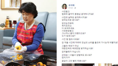 류여해, 곶감 만든 김정숙 여사에 “시간 참 많으시네요”