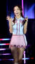 Hara on stage. Photo from Youtube