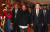 28일 오전 국빈 방한한 마이트리팔라 시리세나 스리랑카 대통령(가운데)이 인천국제공항을 나오고 있다.[문화체육관광부]