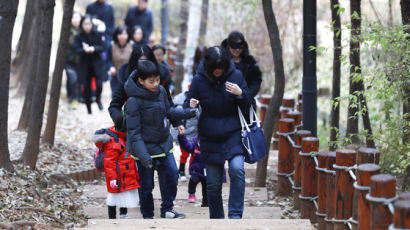 숲길서 눈 가린 엄마 안내 체험 … “우리 애가 차분해 졌어요”