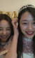 Hara(left) and Sulli. Photo from Sulli&#39;s broadcast live on Instagram.